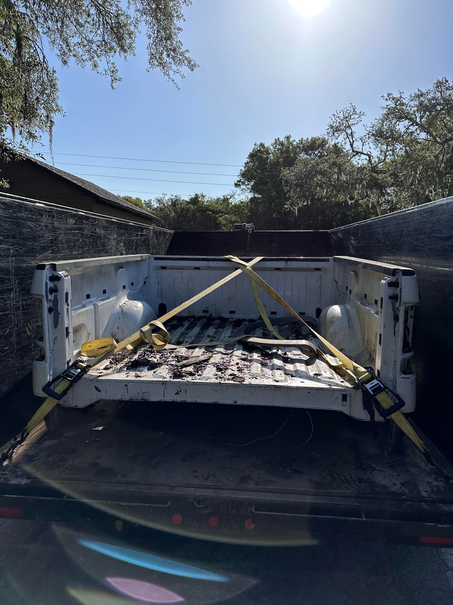 Removing a truck bed and disposing of it