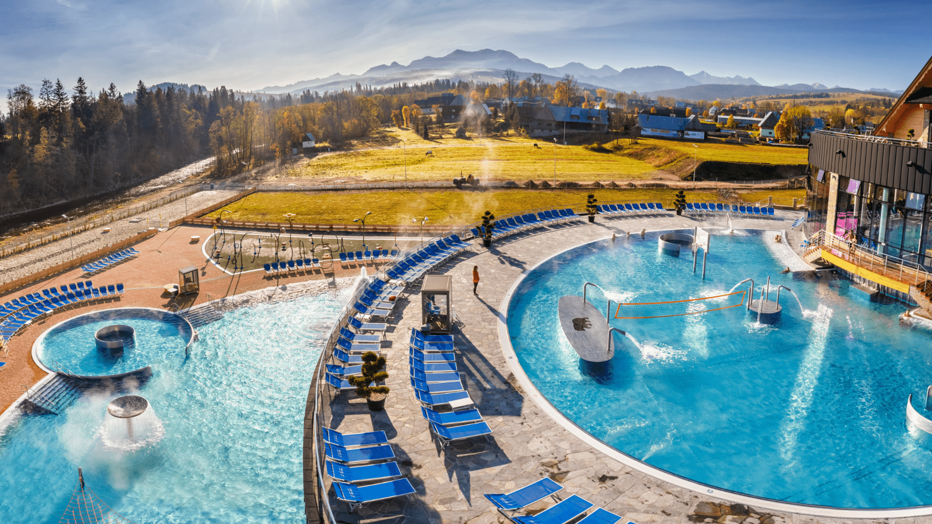 Thermal baths in Zakopane from above