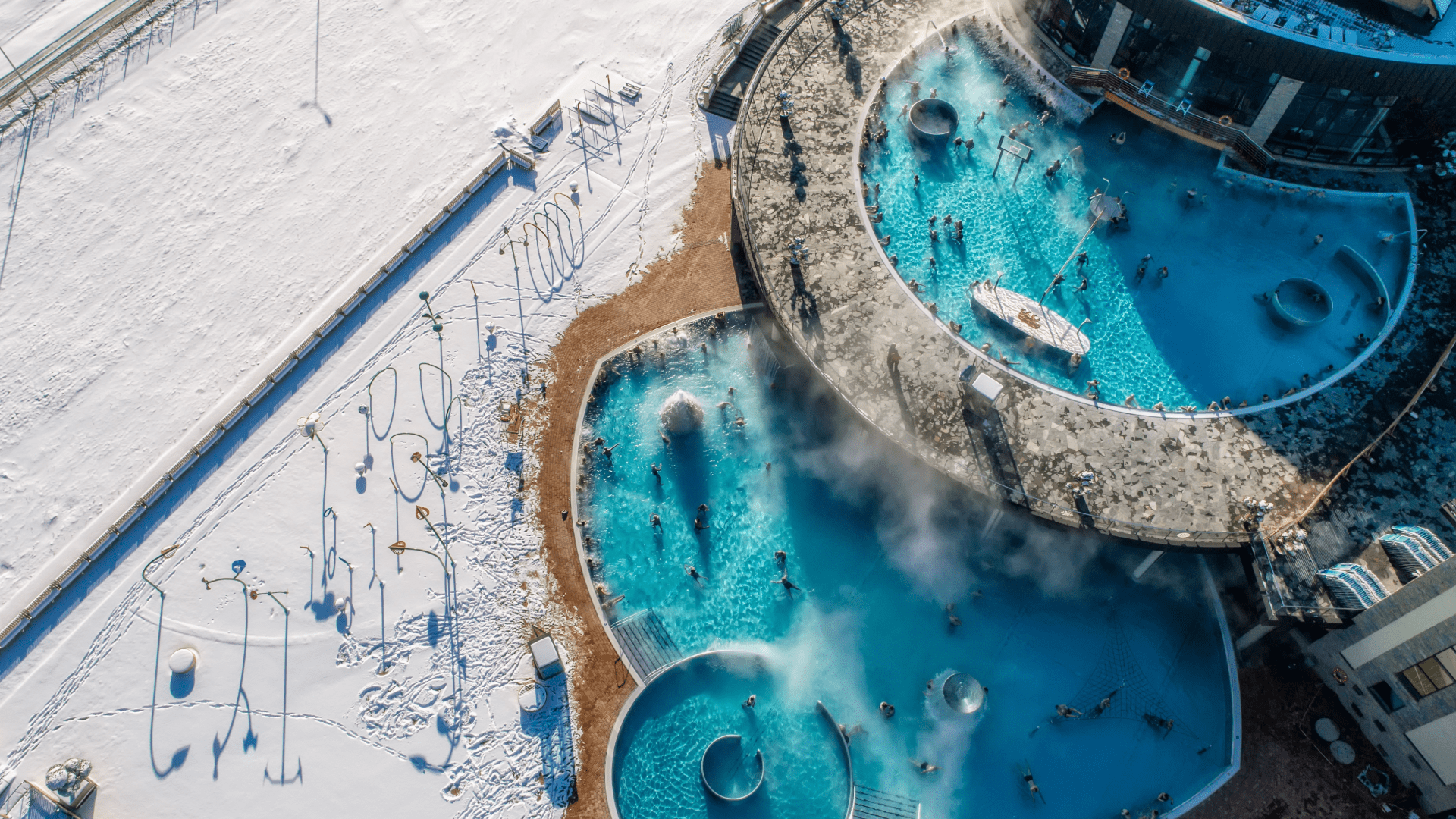 Thermal baths in Zakopane from above