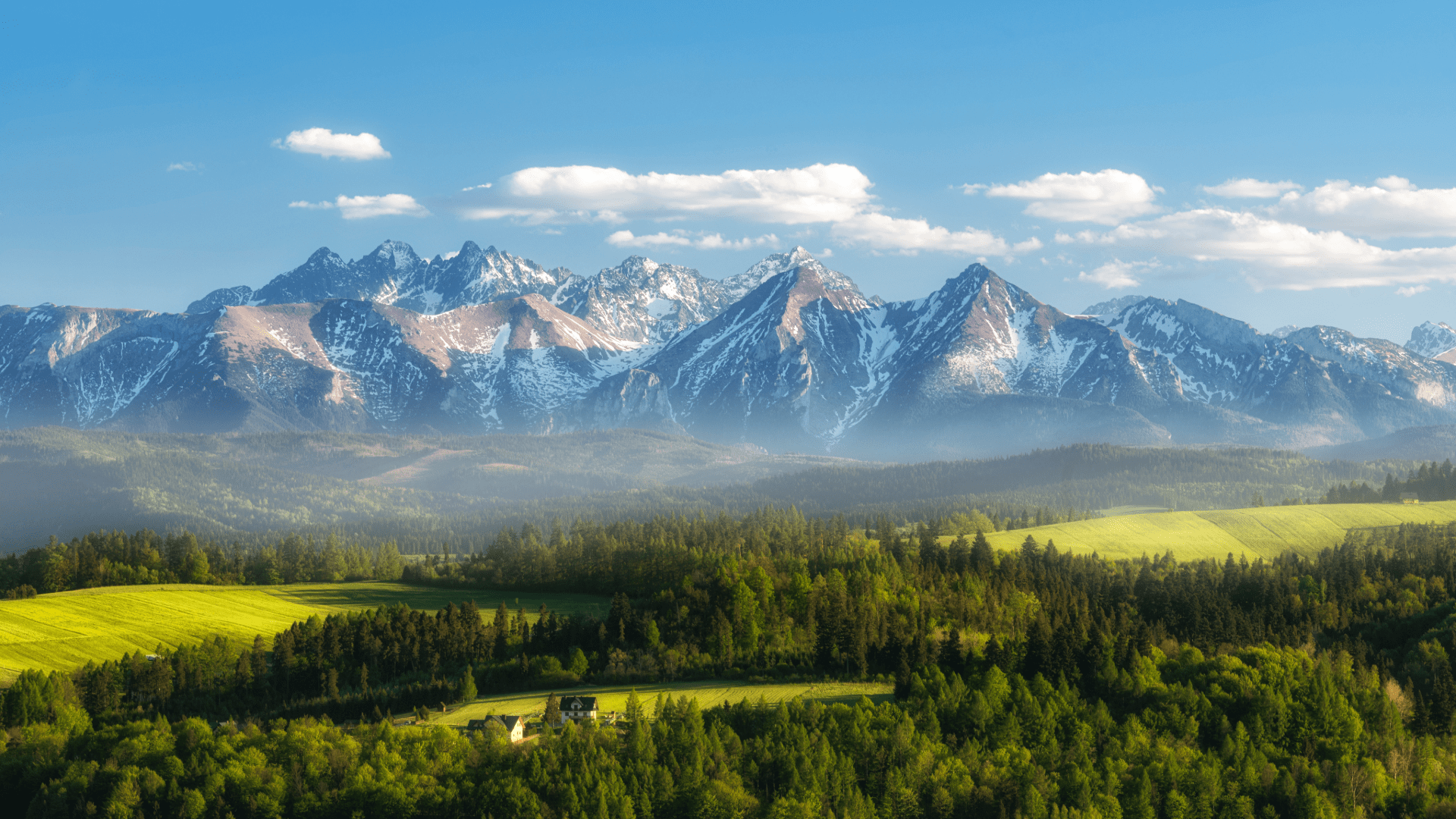 View of the Tatra Mountains near Zakopane