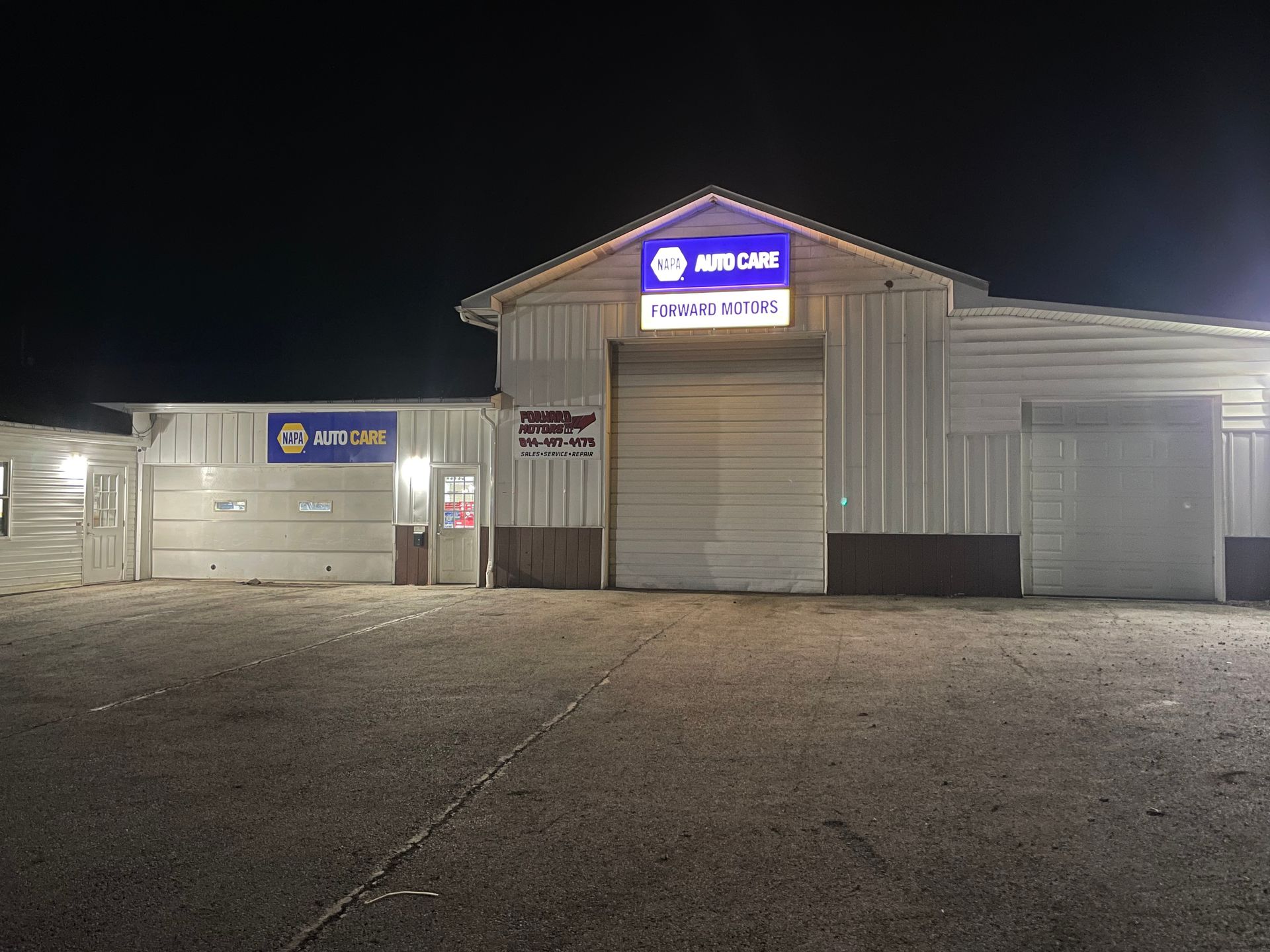 Front Shop at night | Forward Motors