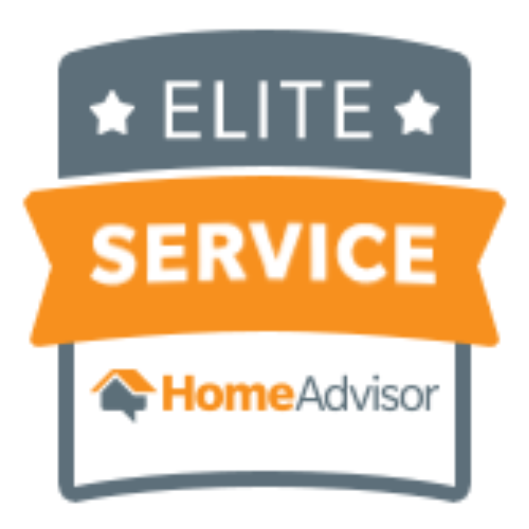 An elite service home advisor logo on a white background