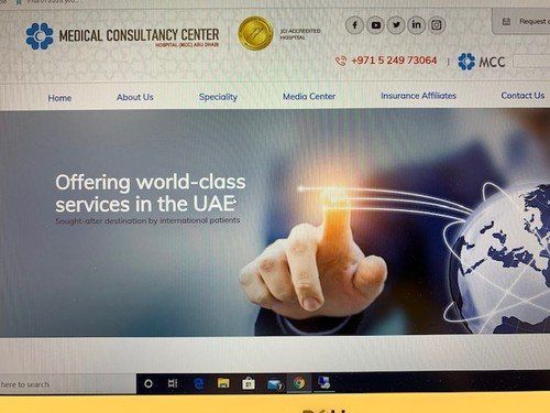 Fake employer in the United Arab Emirates, Medical Consultancy Centre, Website Home Page with details of medical services