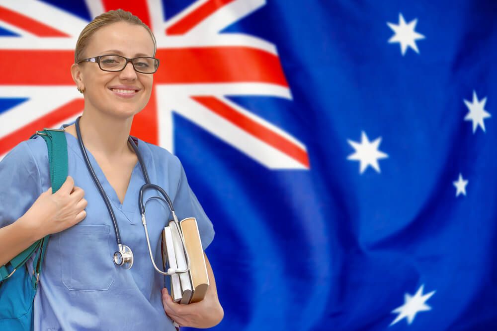 Female physician going to work in Australian healthcare