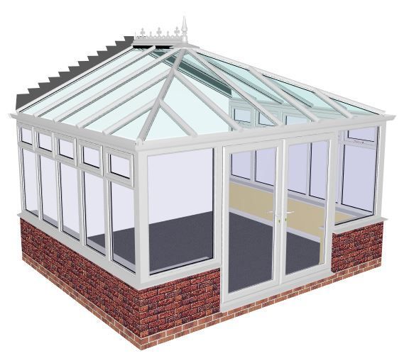 computer drawing of an edwardian conservatory