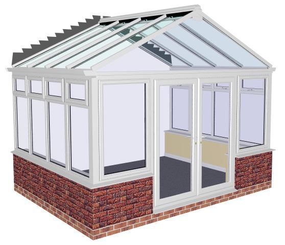 computer drawing of a gable conservatory