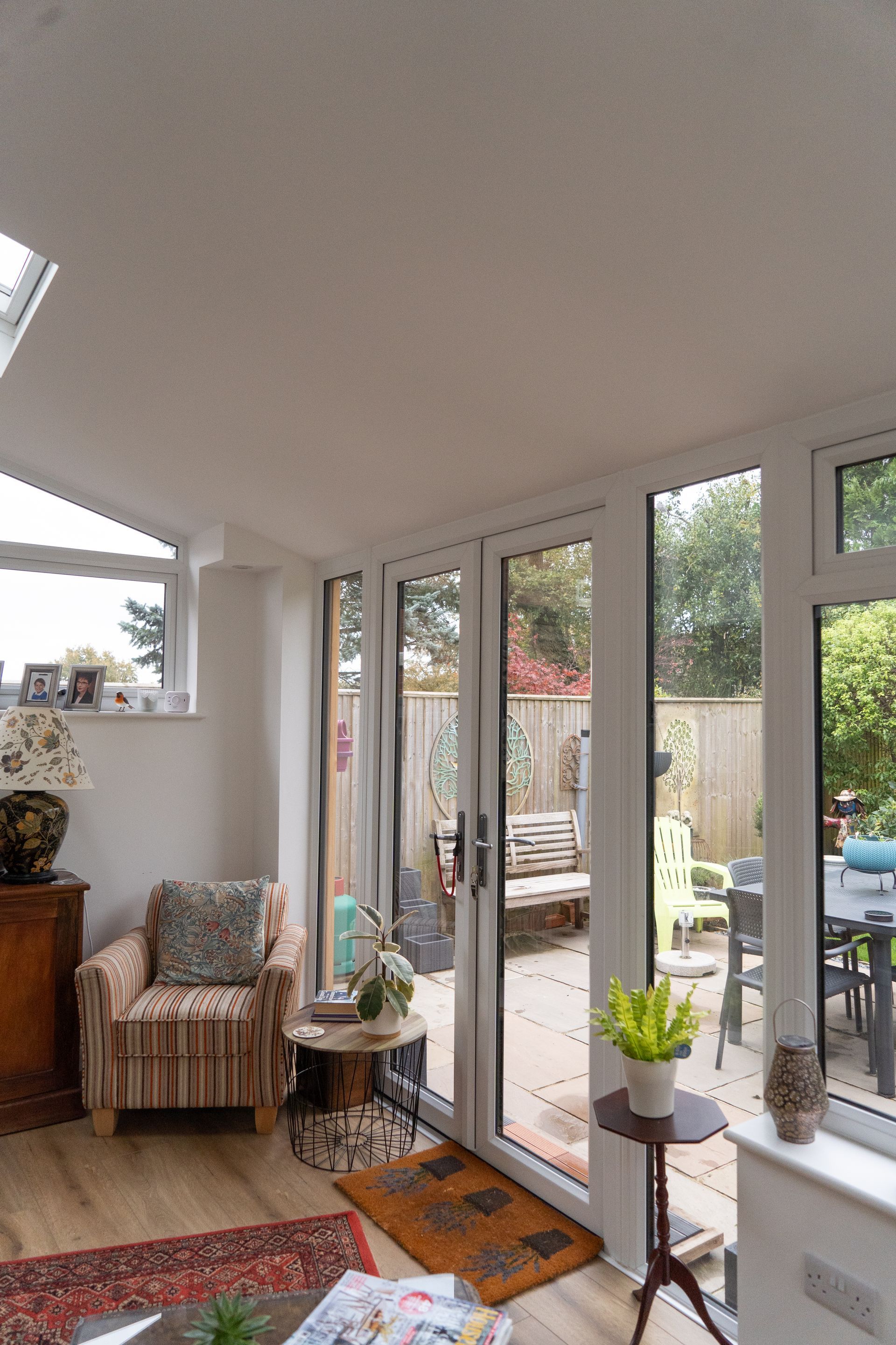 Interior view of a replacement warm roof for a conservatory