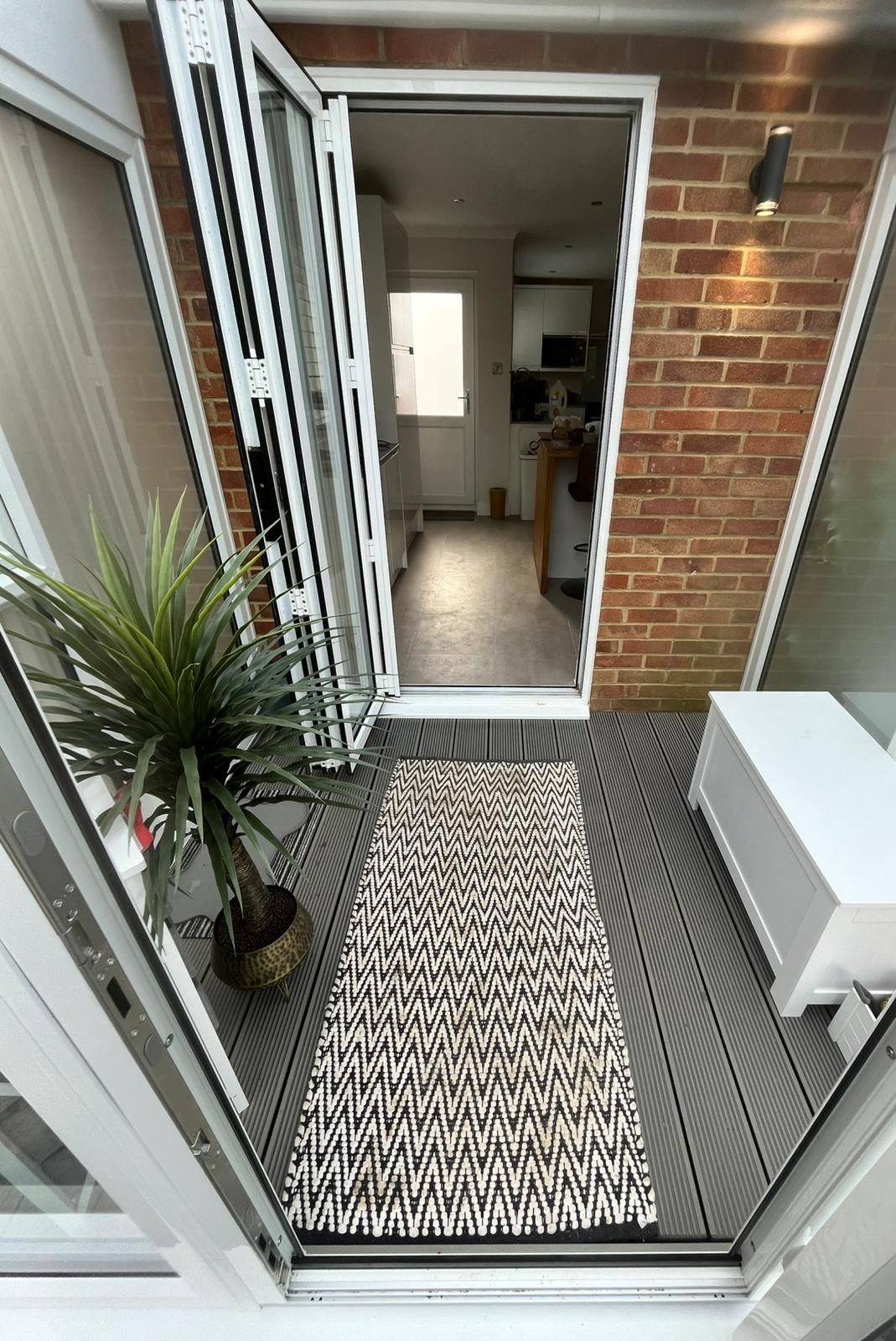 Interior view of a PVCu porch installation in Uckfield
