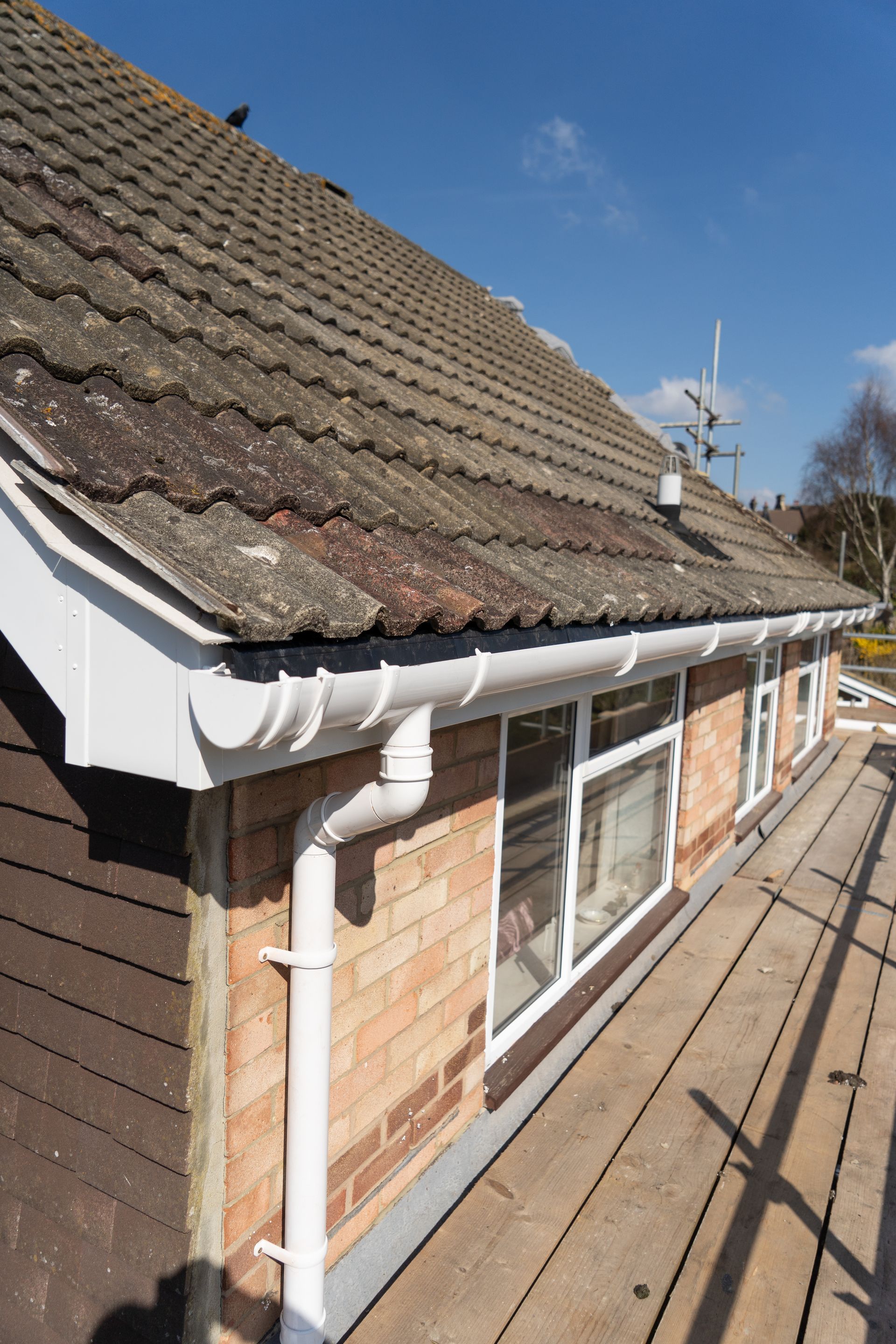 fascia and guttering white