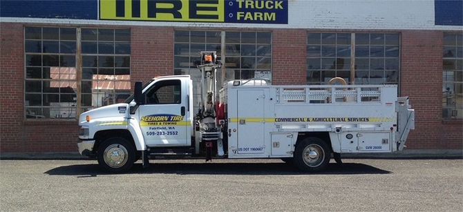 Truck in front of shop | Seehorn Tire