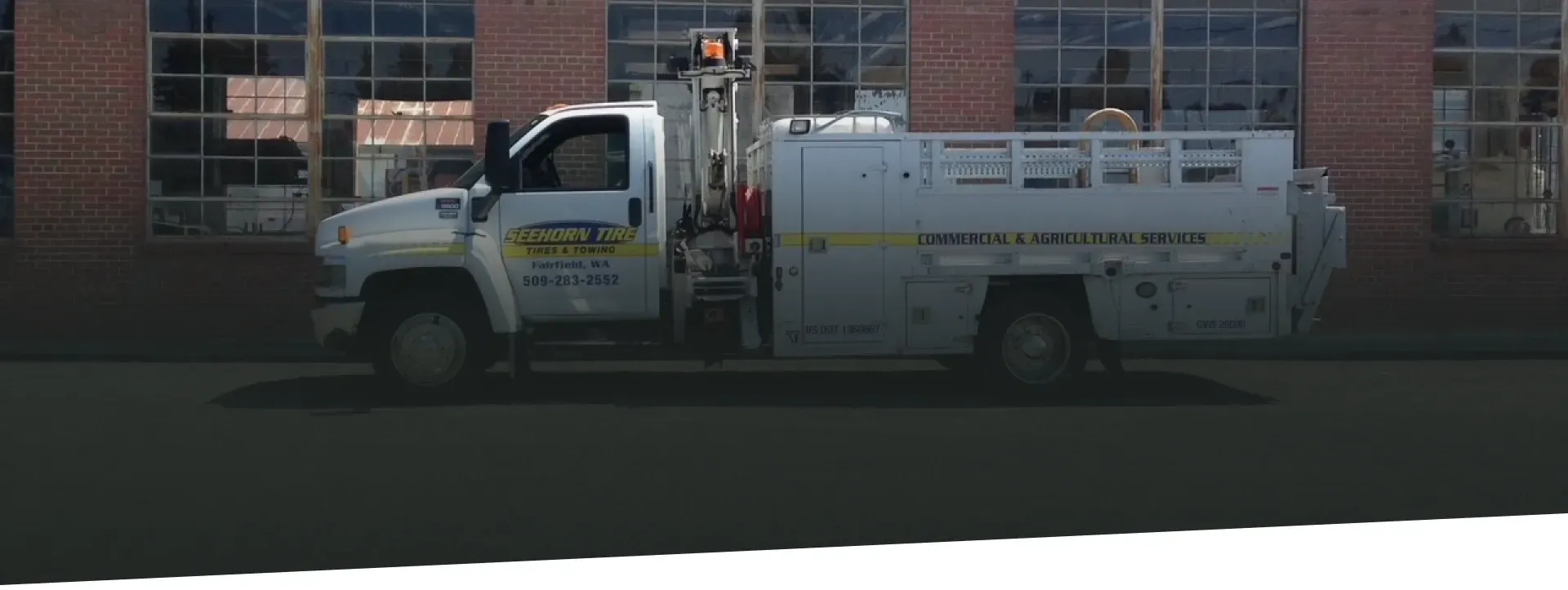 Truck parked outside our shop | Seehorn Tire