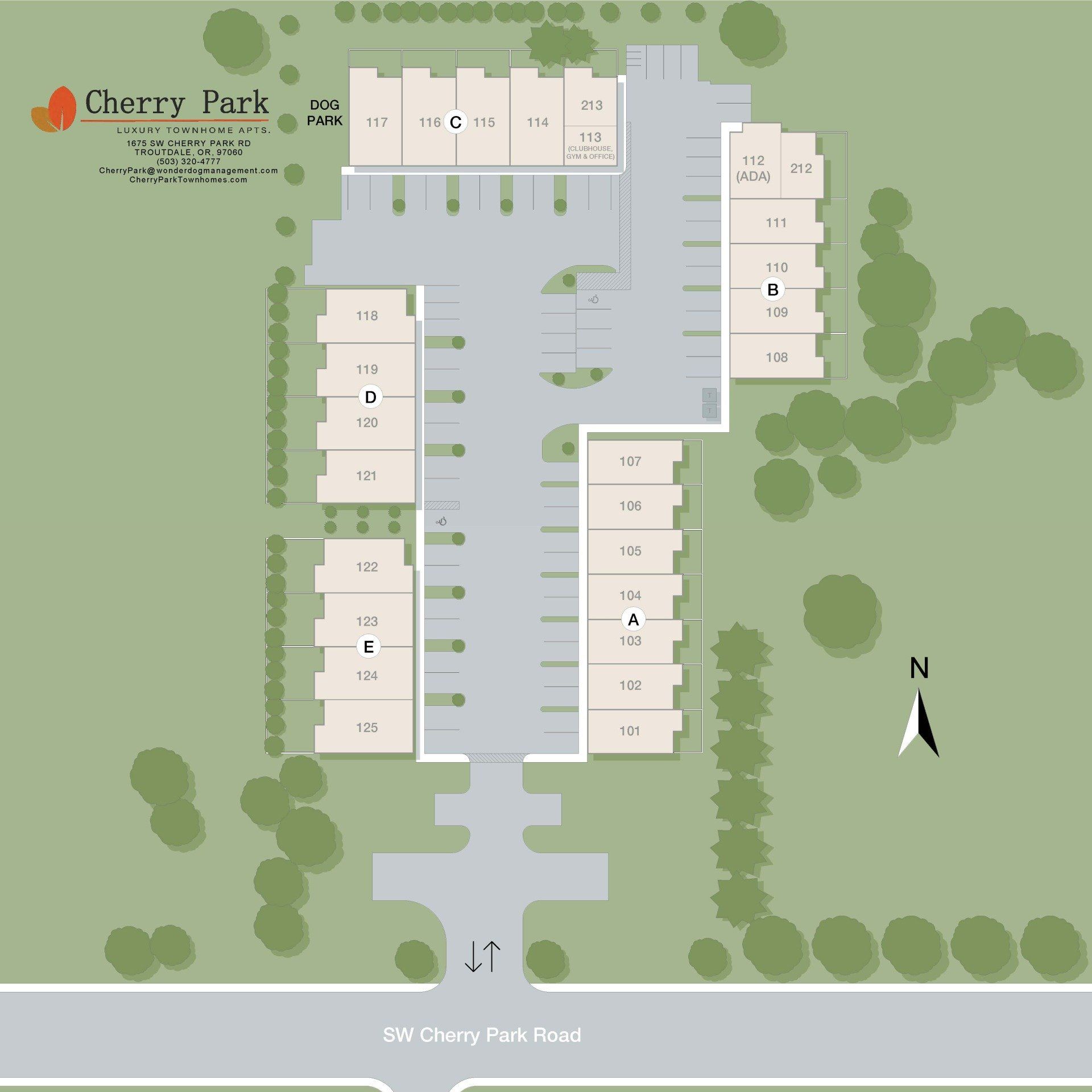 cherry park site map