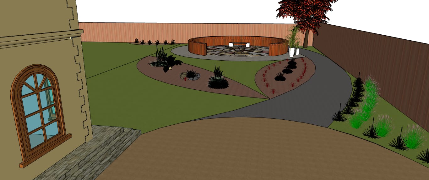 DNA Landscapes Coventry garden design in CAD format for Coventry customer