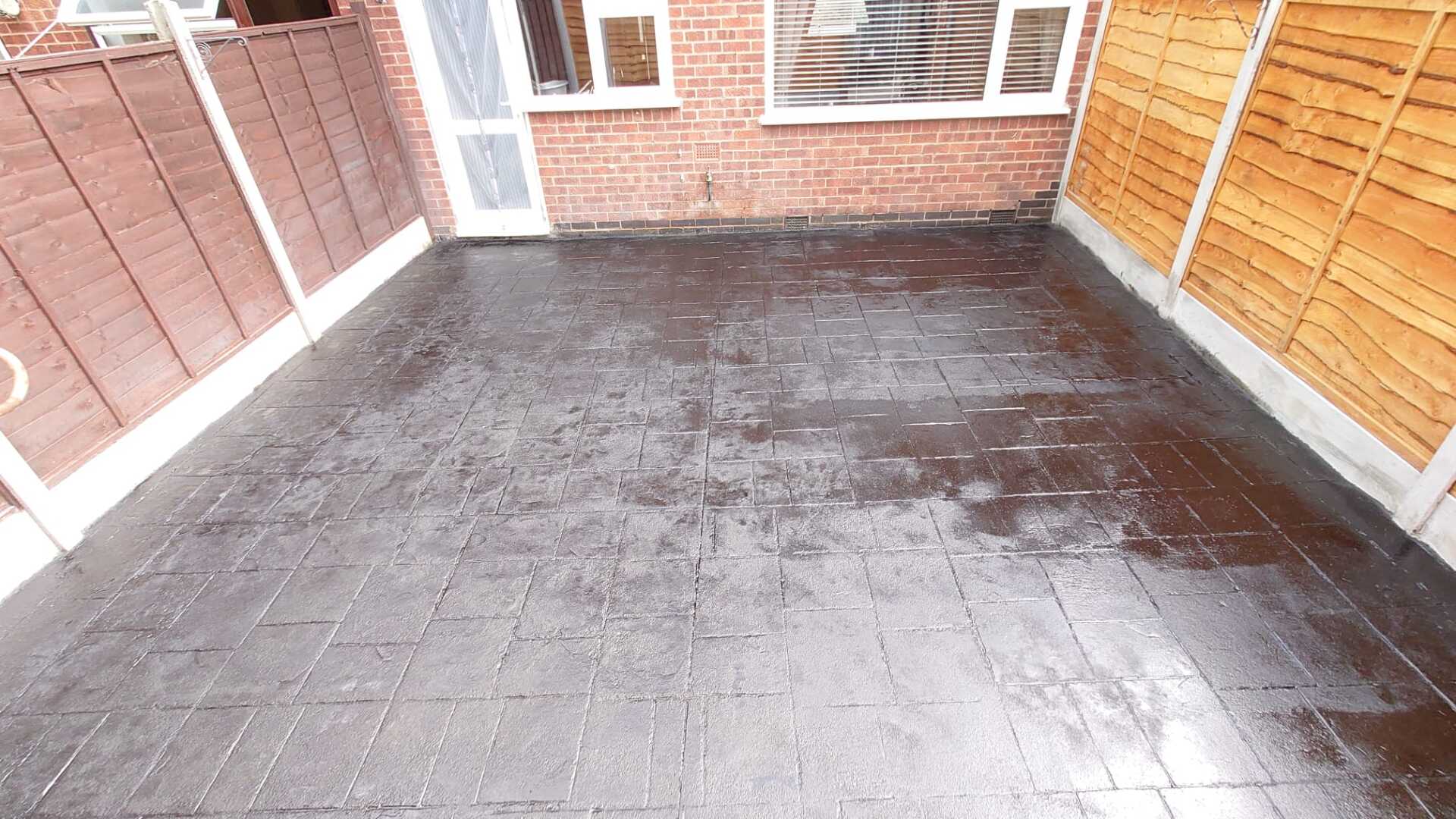 imprinted concrete patio in Coventry