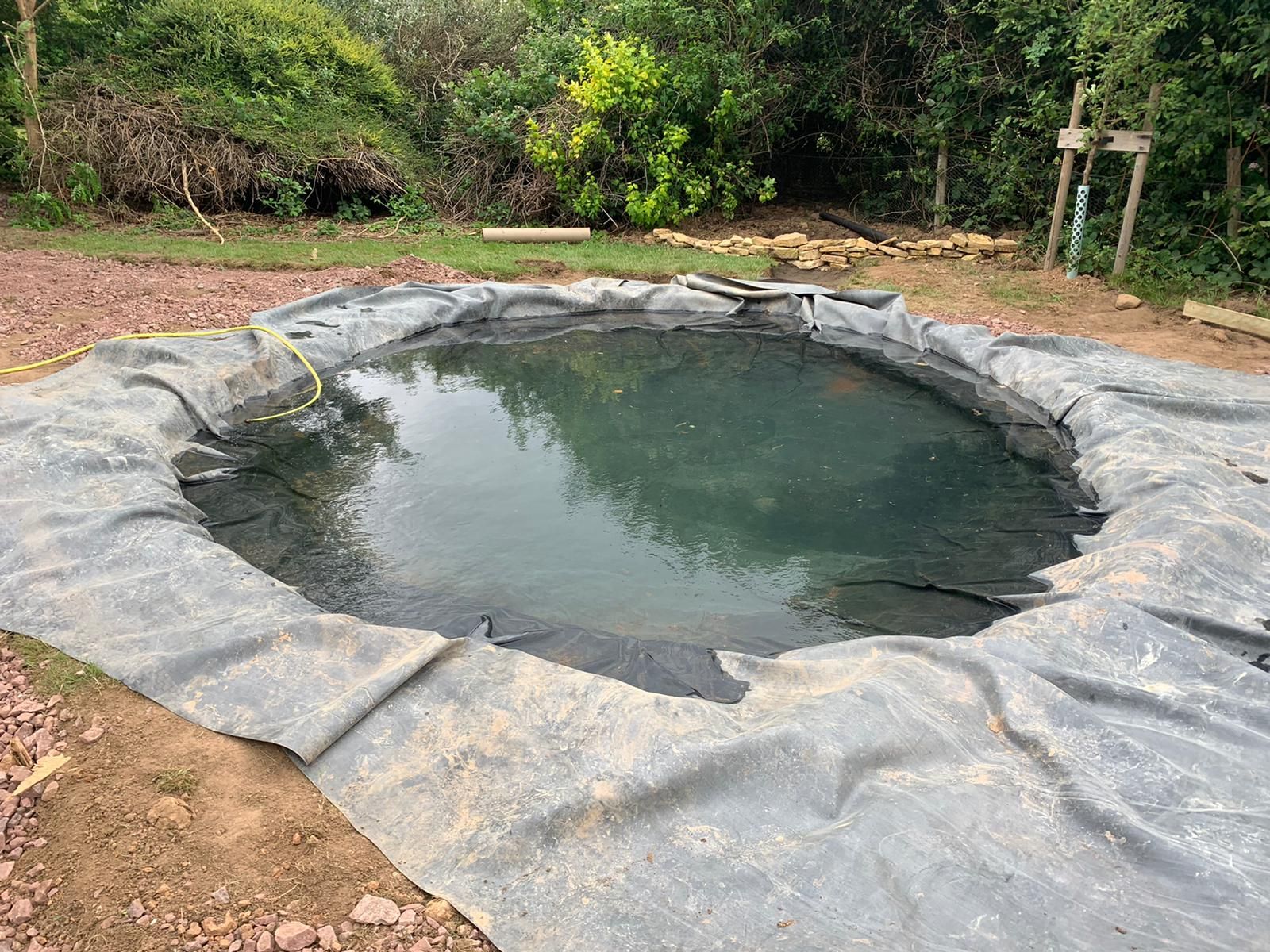 DNA Landscapers Kenilworth pond lined and filled