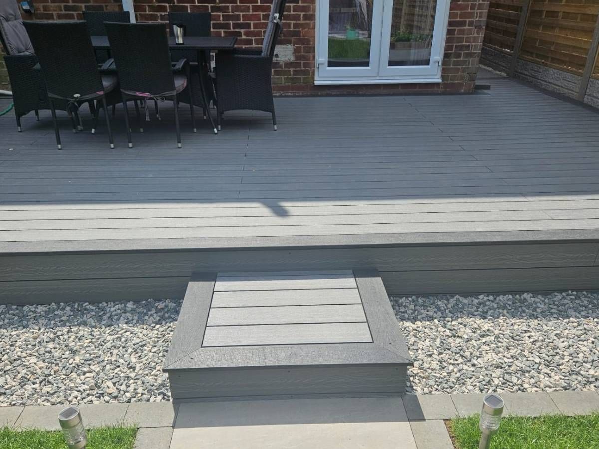 DNA Landscapes Coventry - composite decking with step