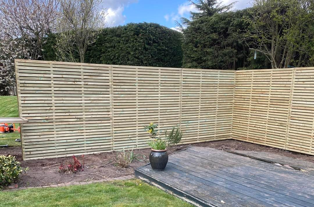 Privacy slatted garden fencing in Coventry