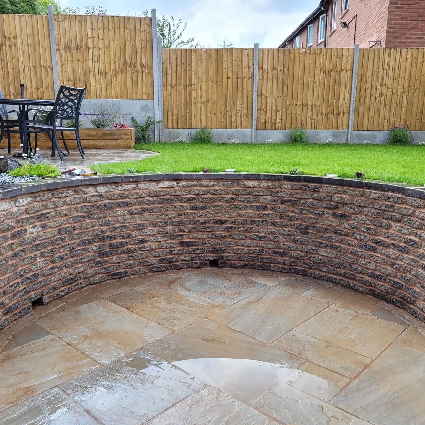 Landscaping services Long Lawford a retaining garden wall