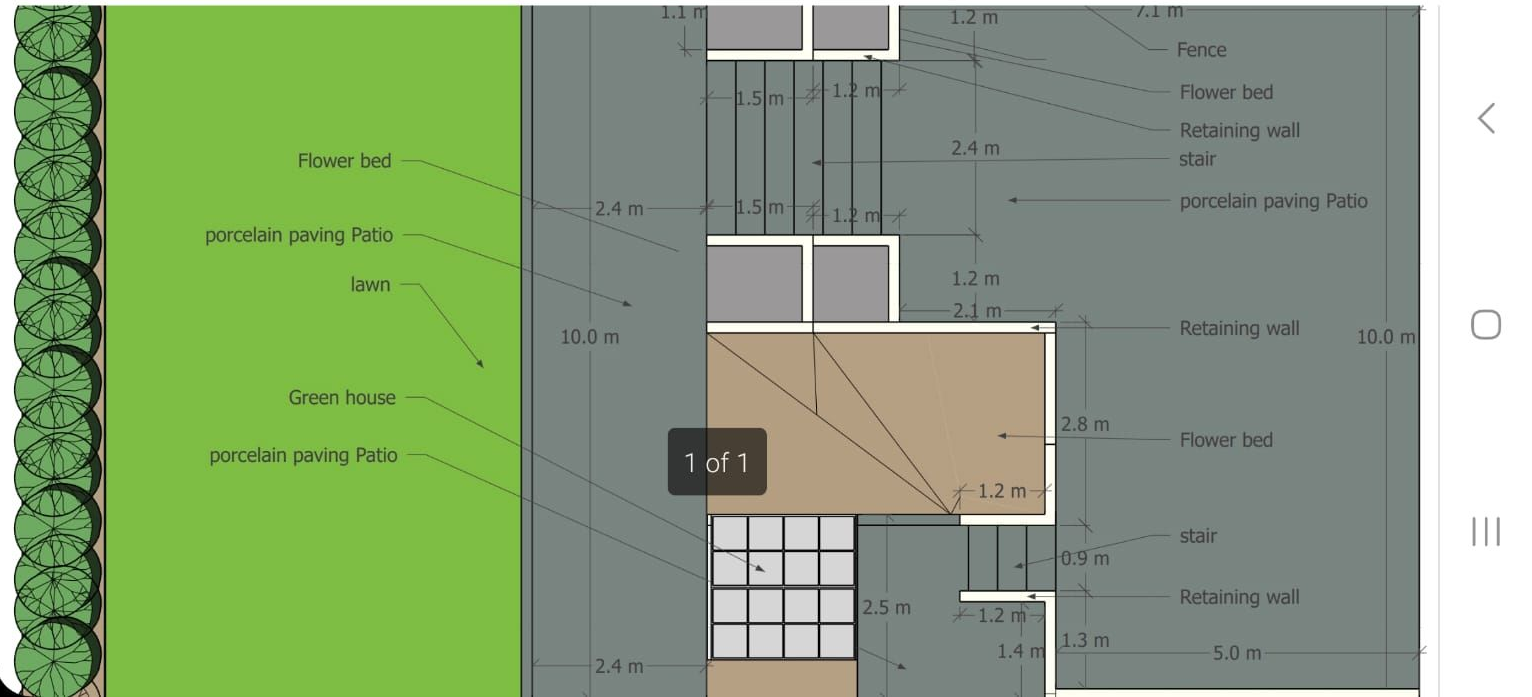 DNA Landscapes 2D colour outline drawing of your garden design