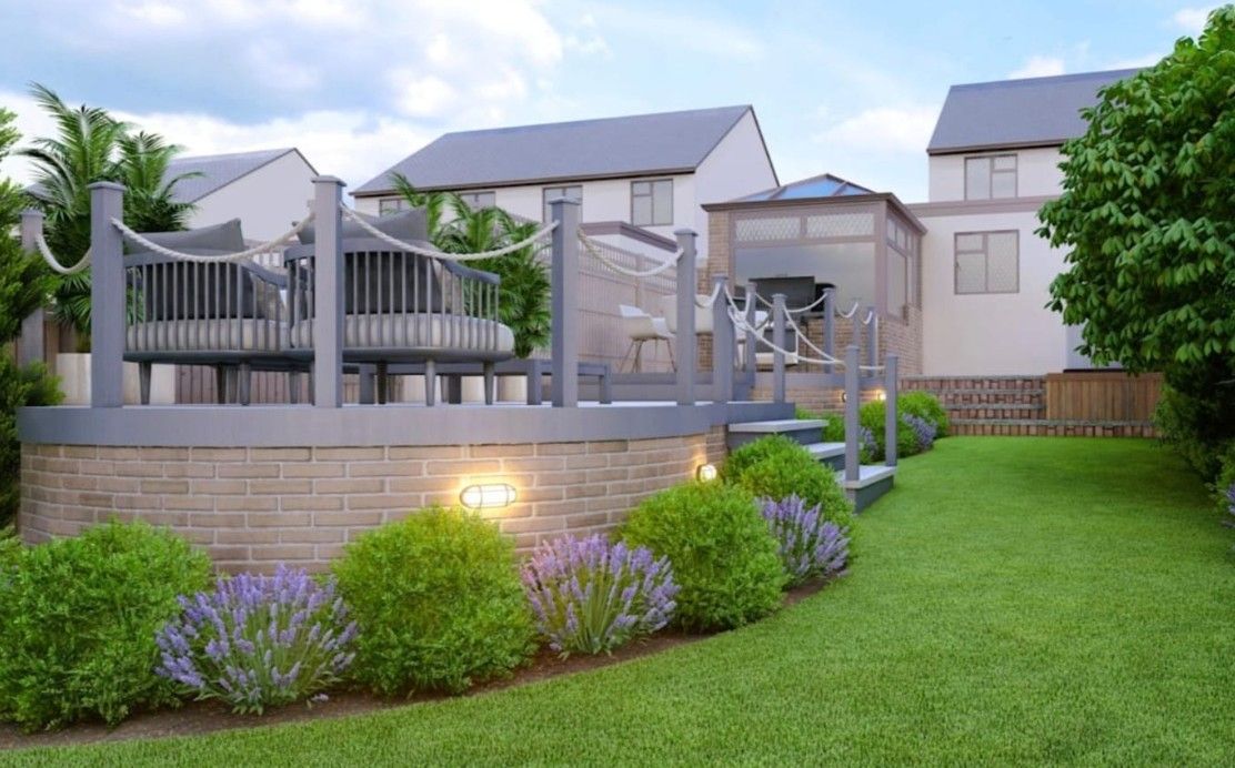 DNA Landscapes 3D render of the garden design in Galley Common, nuneaton