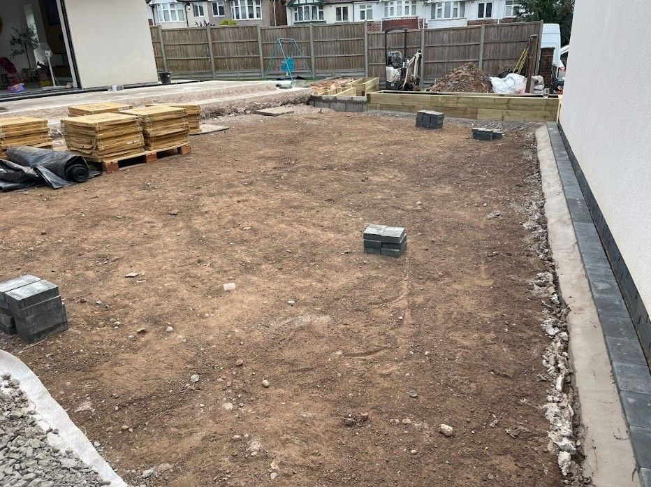 Preparatory landscape design and build project work in Coundon