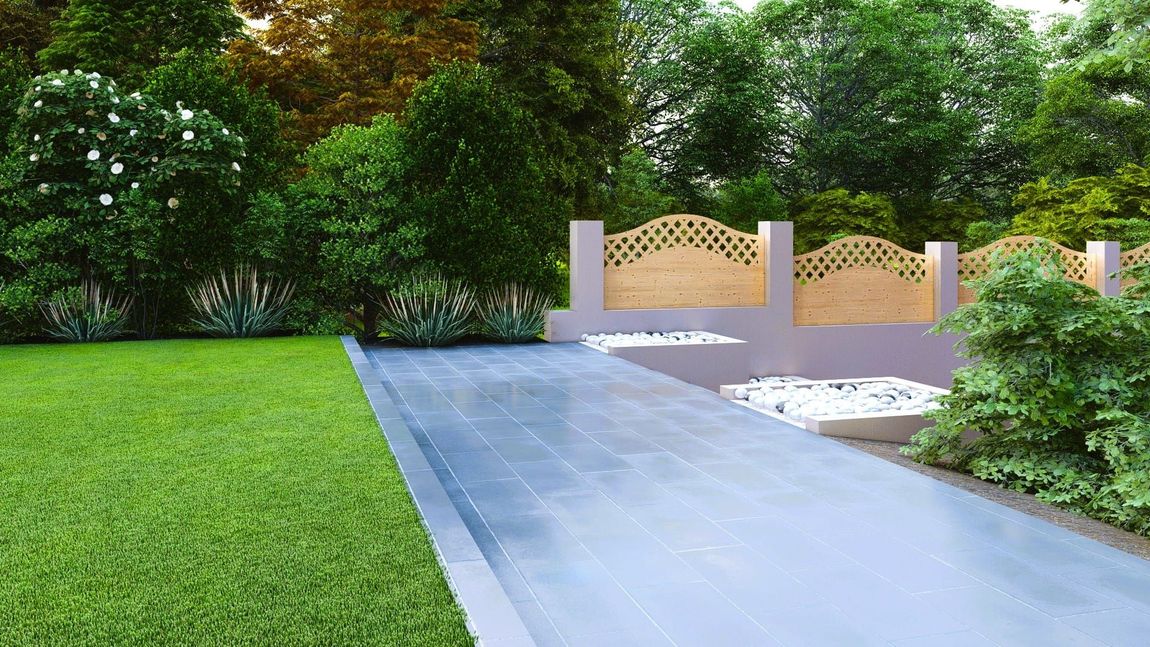 DNA Landscapes 3D garden design of how your new landscaped garden would look as though you were in your garden