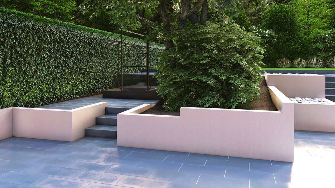 DNA Landscapes 3D garden design of how your new landscaped garden would look as though you were in your garden