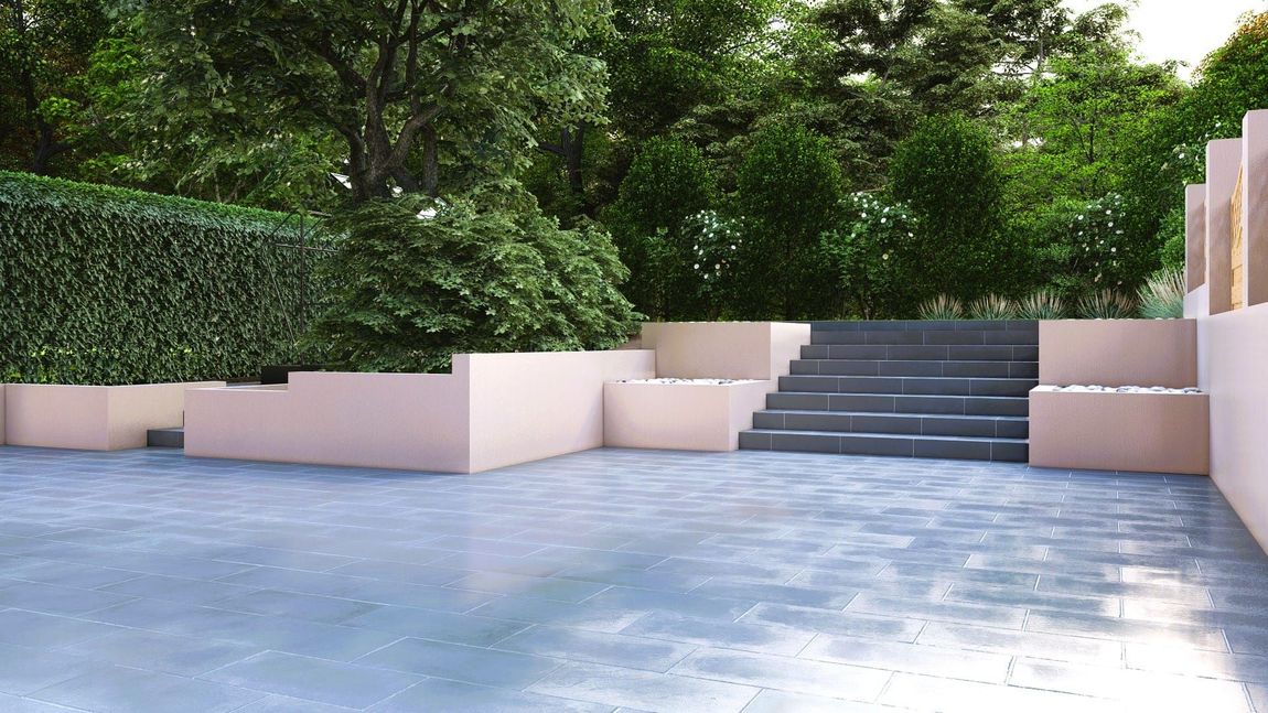 DNA Landscapes 3D garden design of how your new landscaped garden would look as though you were in your garden