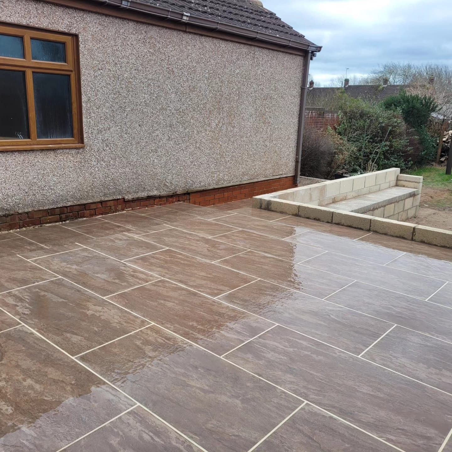 DNA Landscapes Coventry Indian stone patio construction