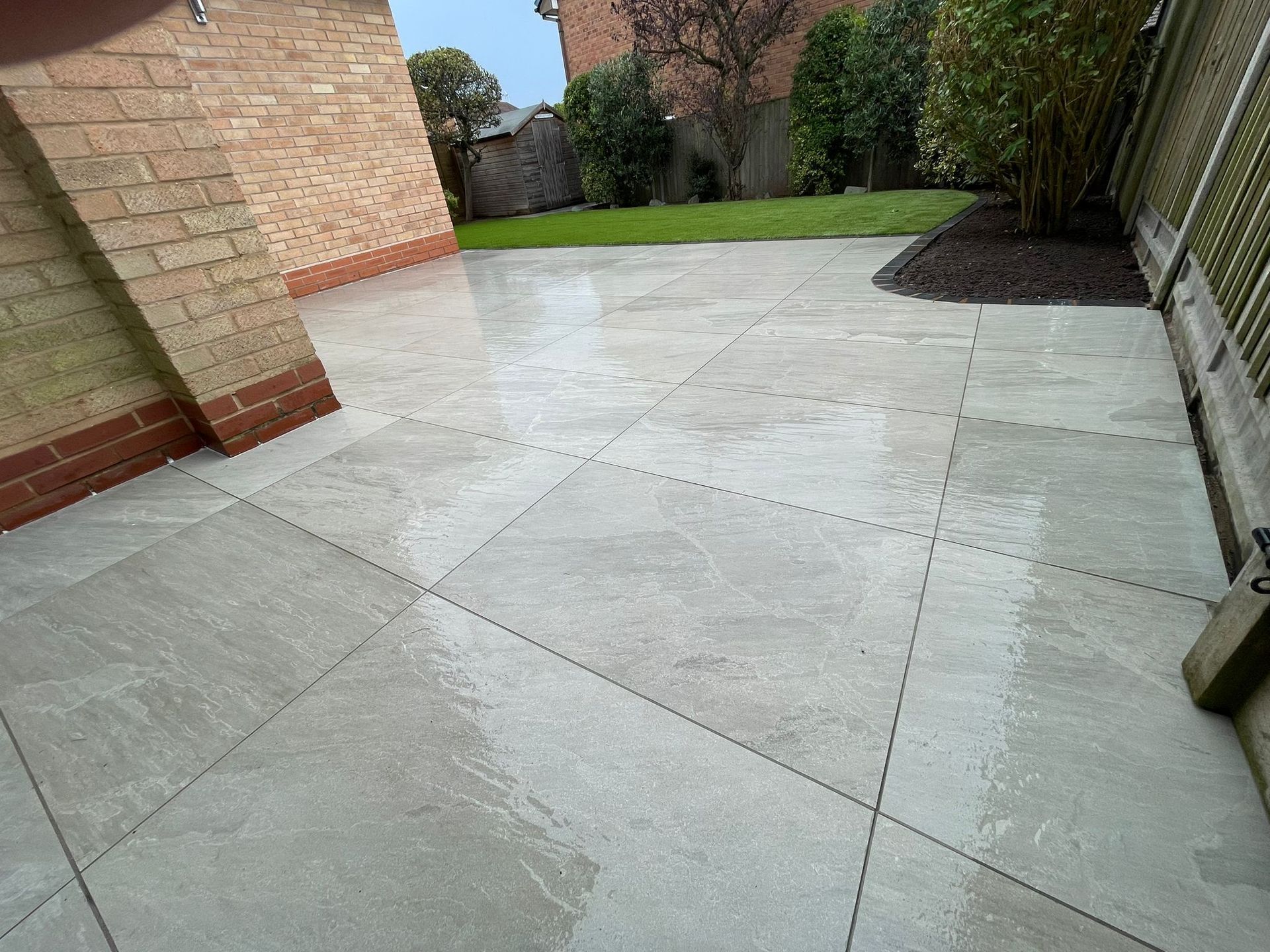 DNA Landscapes Coventry porcelain paving installation