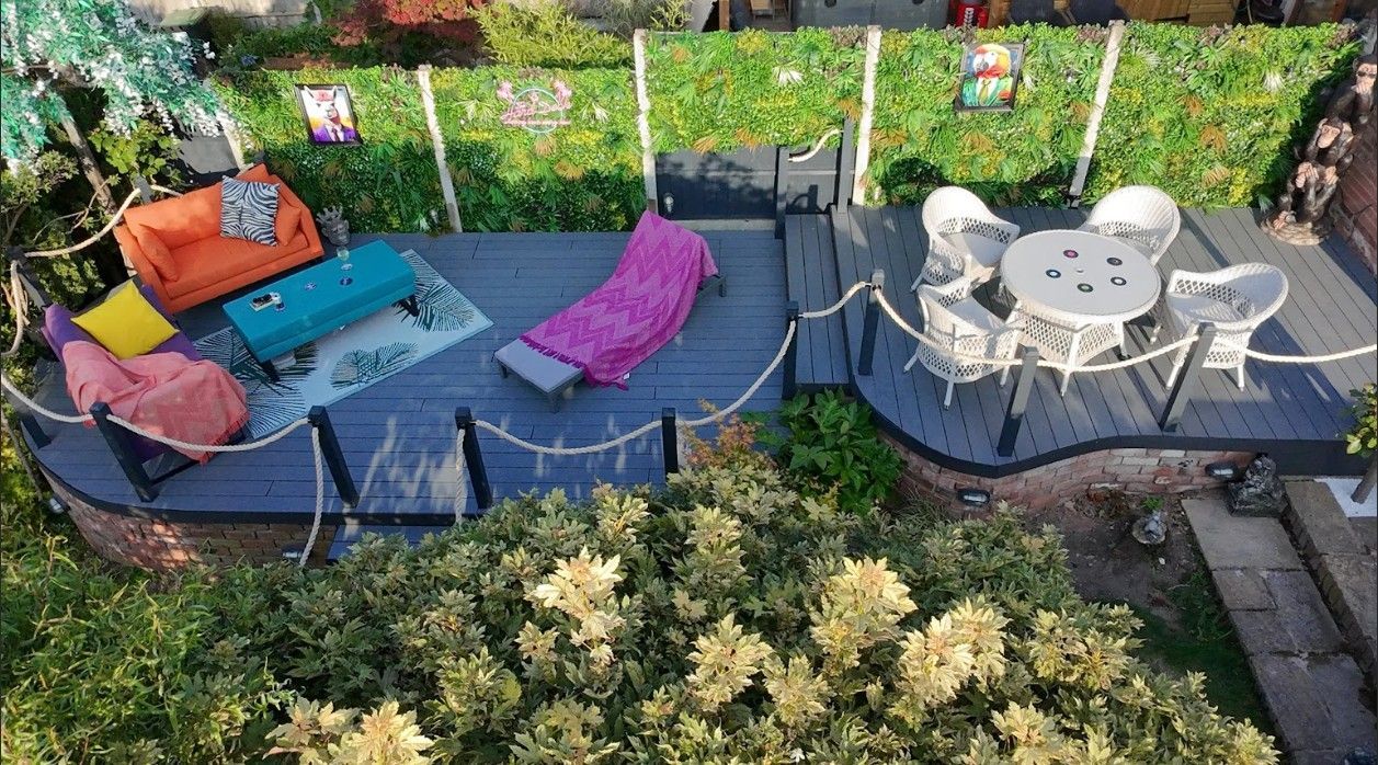 DNA Landscapes completed landscaping project installing raised composite decking in Galley Common, Nuneaton