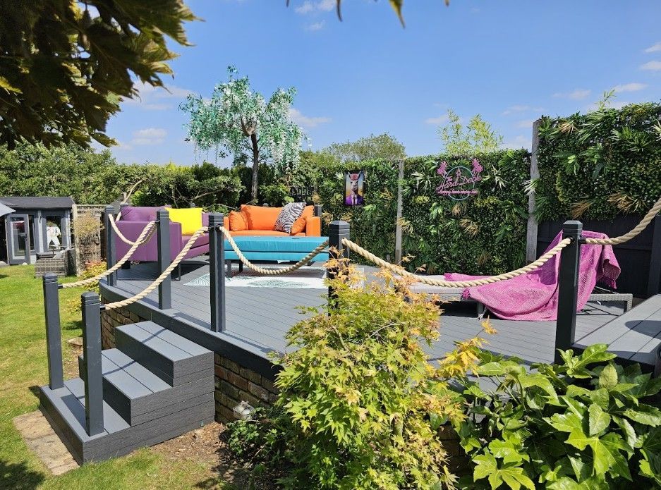 DNA Landscapes completed landscaping project installing raised composite decking in Galley Common, Nuneaton