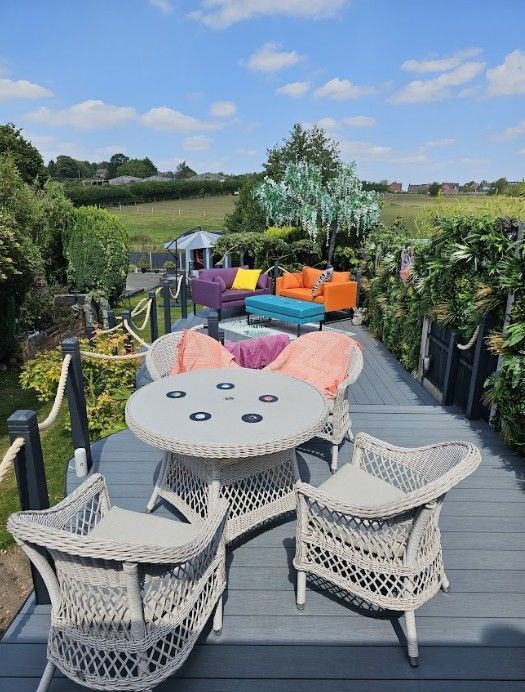 DNA Landscapes completed landscaping project installing raised composite decking in Galley Common, Nuneaton