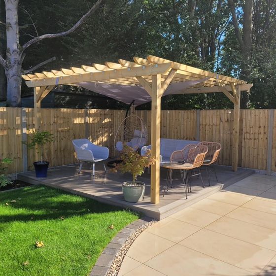 DNA Landscapes constructed and installed Pergola Coventry