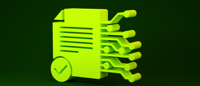 Ilustração sobre renovação e término de contratos com documentos