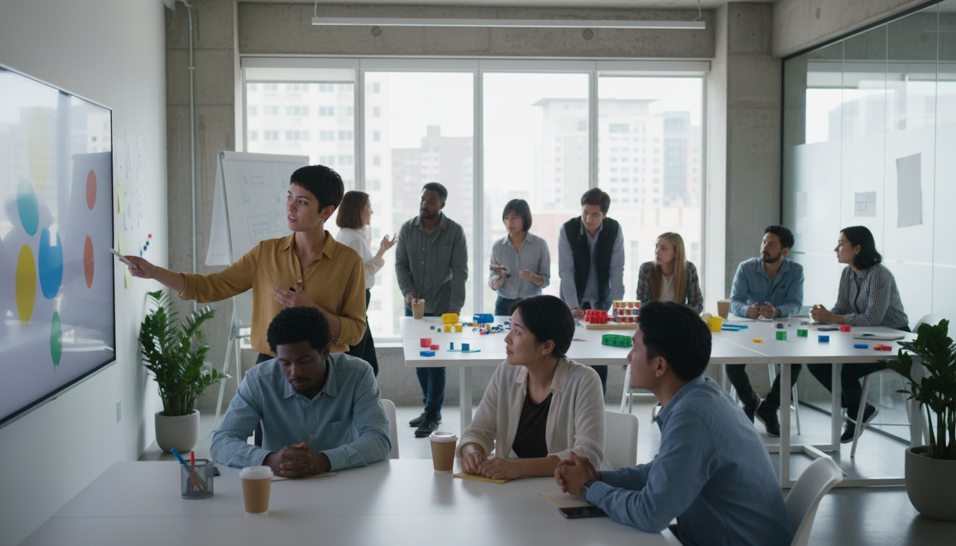 Ilustração sobre automação jurídica e gestão de contratos com tecnologia, IA e dashboards 