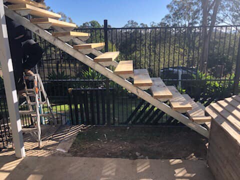 Custom Built Outdoor Staircase — Alcando Renovations & Maintenance In Taree, NSW