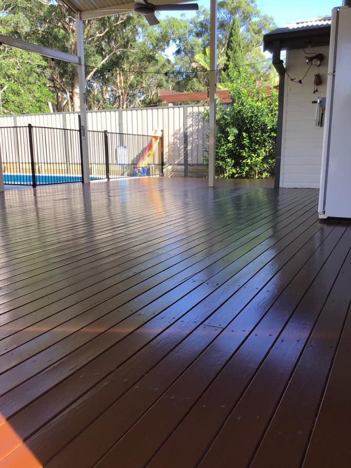 Freshly Painted Wooden Deck — Alcando Renovations & Maintenance In Mid North Coast, NSW