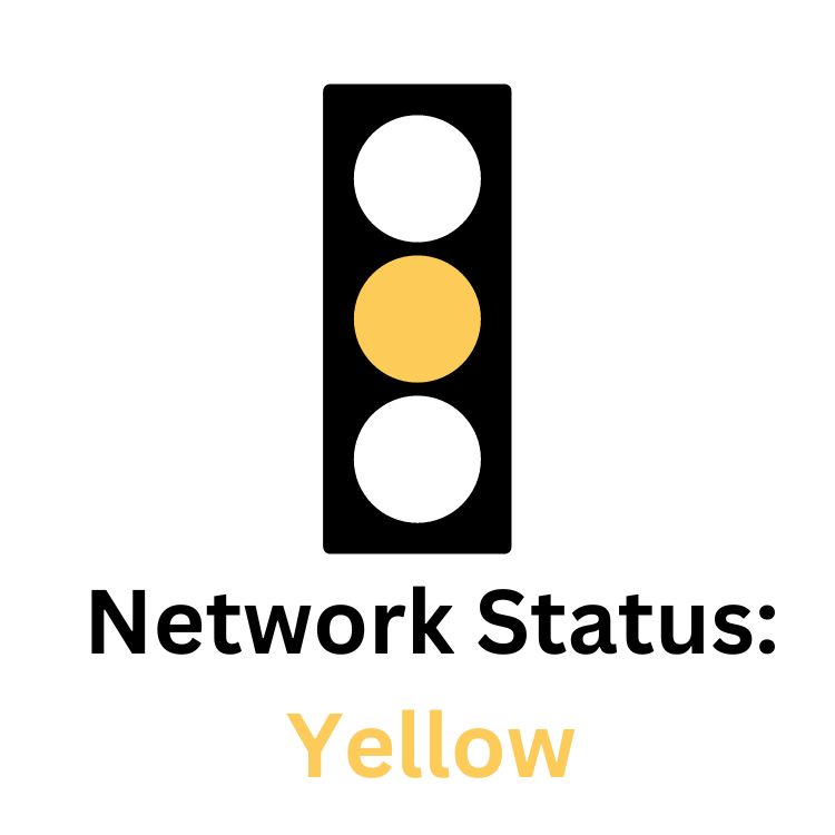 A logo for a company called network status yellow