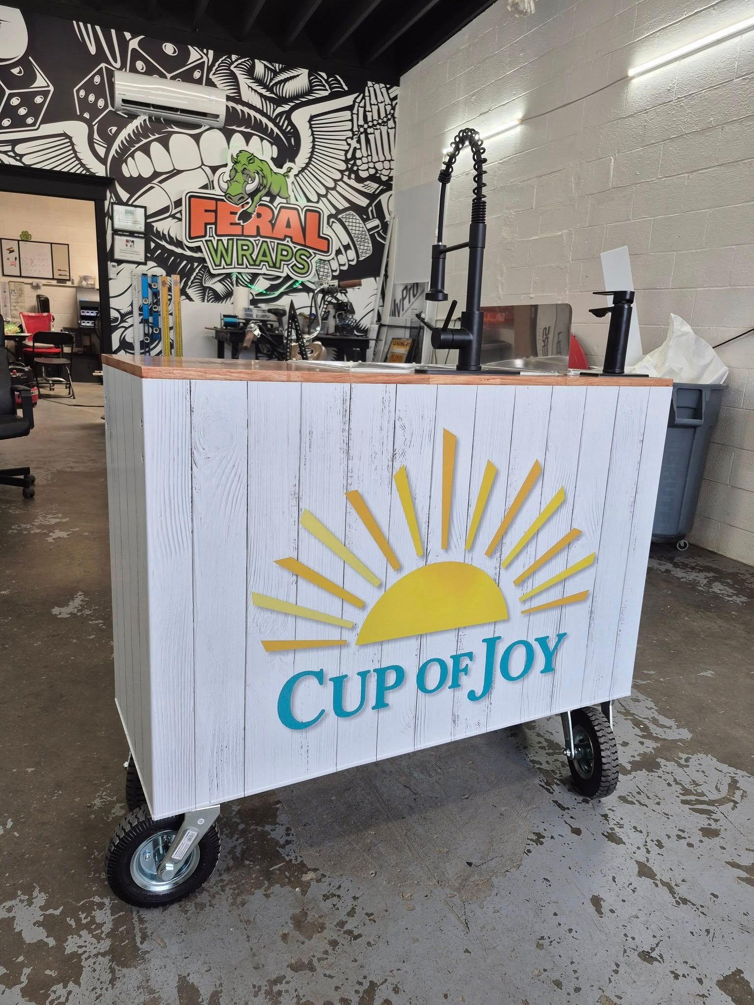 Coffee cart with 