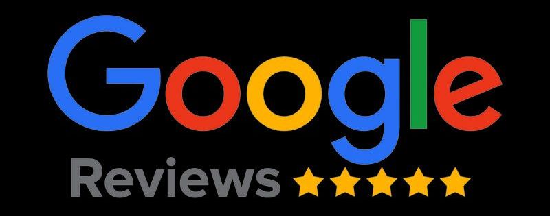 A google review logo with five stars on it