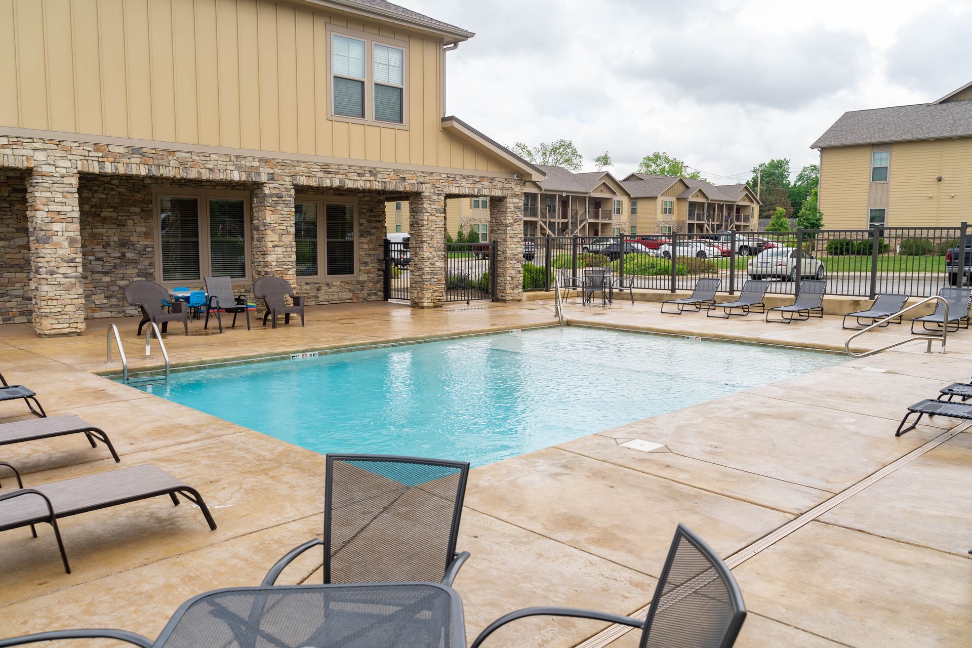 Kten place apartments pool in de soto, ks