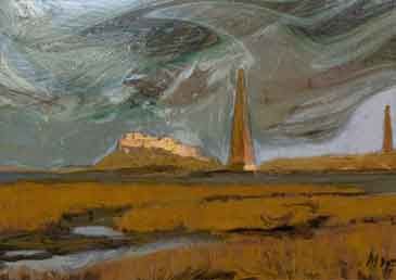 Lindisfarne by MiE Fielding. Limited edition signed print. From the book 'The Sound of a Landscape'.