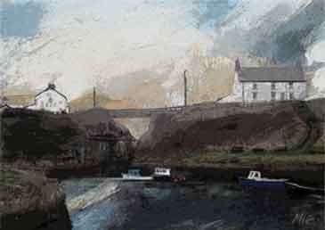 Seaton Sluice by MiE Fielding. Limited edition signed print. From the book 'The Sound of a Landscape'.