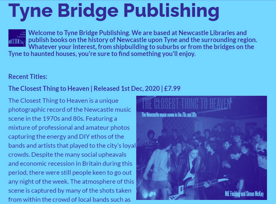 Tyne Bridge Publishing books by MiE Fielding
