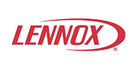 Lennox logo in red text with a red swoosh and a registered trademark symbol.