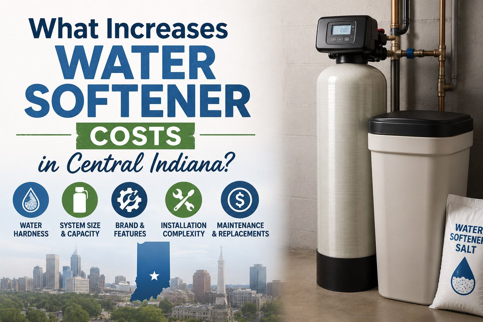 What Increases Water Softener Costs in Central Indiana