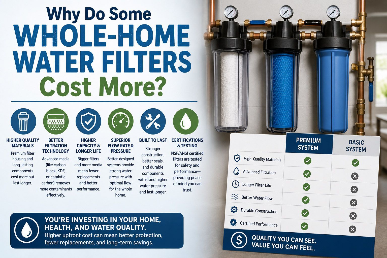 Why Do Some Whole-Home Water Filters Cost More