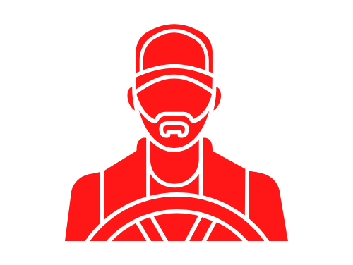 A man with a beard and a hat is driving a car.