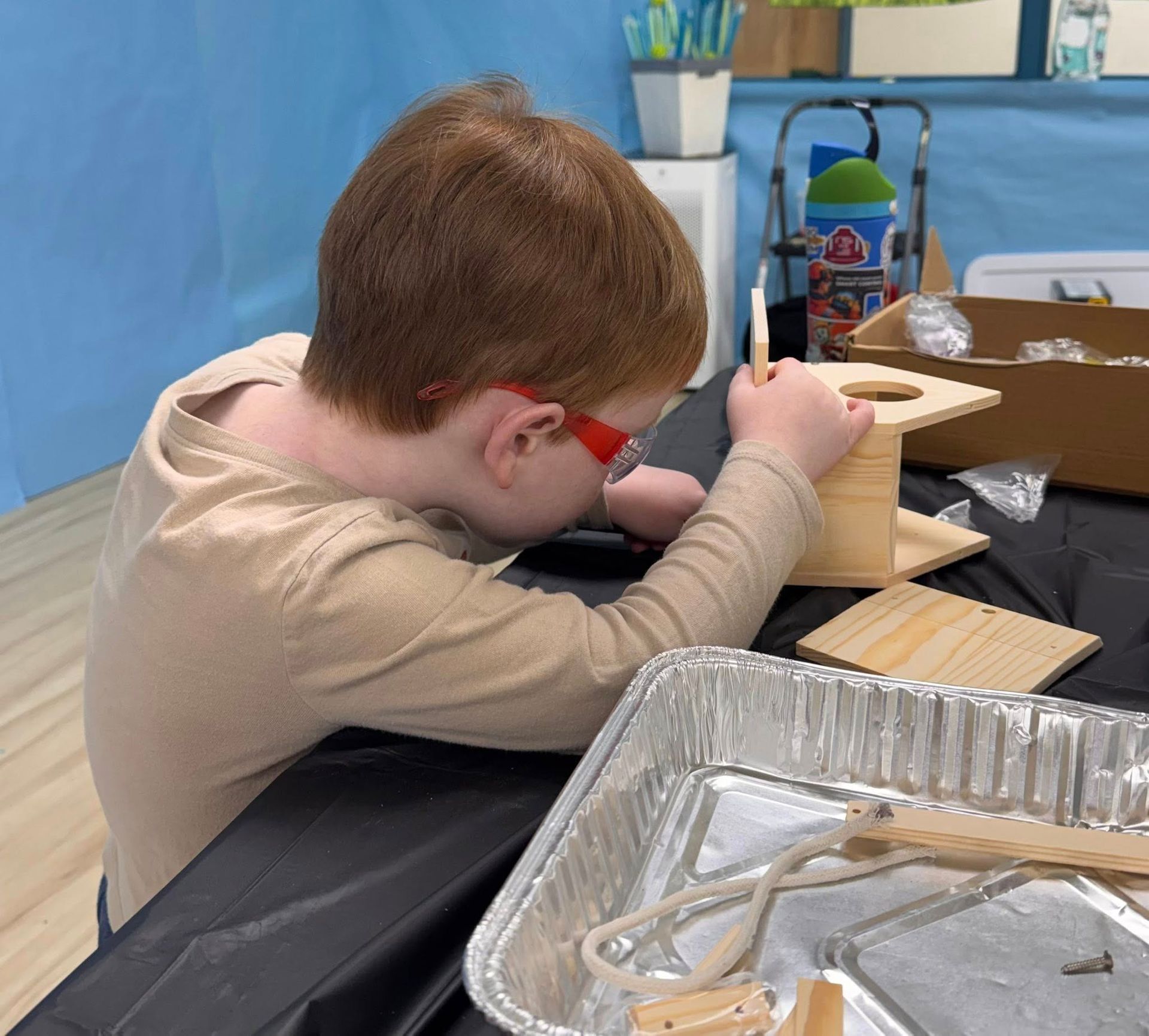 building during the STEAM workshop